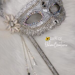 Obatala Inspired Mask with Bling Stick