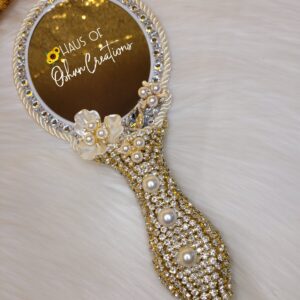 Pearl and Gold Hand Mirror