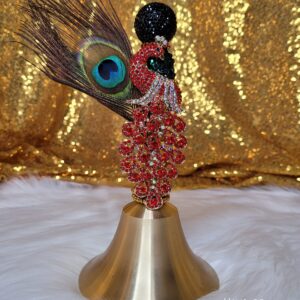 Oshun Ibu Kole Inspired Peacock Brass Bell