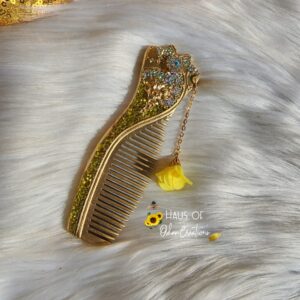 Golden Silhouette Wood Comb