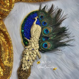 Oshun Inspired Peacock Inspired Hand Mirror