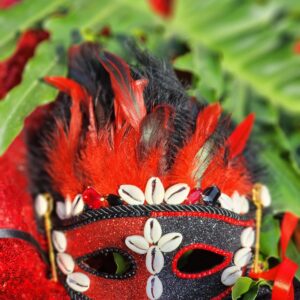 Eleggua Inspired Cowrie Mask