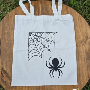 Witch Tote - Spider & Web - Halloween Inspired