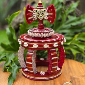 Shango Wood Crown with Leopard