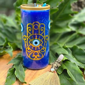 Evil Eye Jumbo Ritual Candle and Besom
