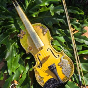 Oshun Inspired Sunflower Butterfly Violin - Standard