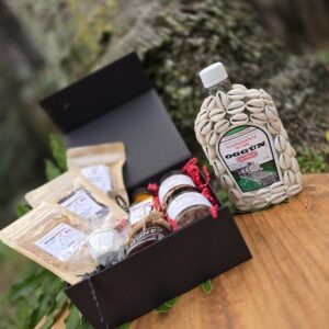 Eleggua Inspired Road Opener Gift Box Kit w/ Aguardiente Decanter