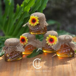 Honey ~ Local Organic Honey ~Oshun Inspired Set (5) 3 oz Jar