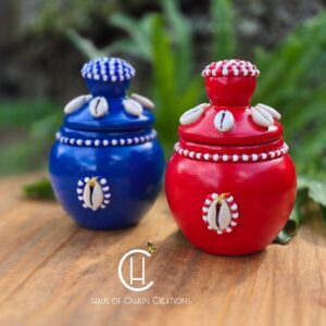 Ibeji Inspired Clay Jars Set of 2