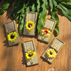 Oshun Inspired Gold Traps w/ Sunflower