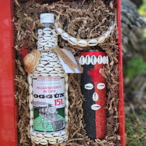 Eleggua Gift Set ~ Aguardiente Decanter, Jicara, Candle