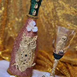Oshun Ololodi Owl Inspired Bottle and Glass Set