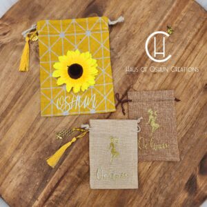 Oshun Sunflower Bag/Satchel Set of (2)  8x6 & 4x4