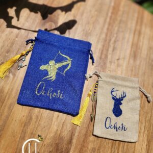 Ochosi Inspired Cowrie Bag/Satchel Set of (2) 5x7 & 4x4