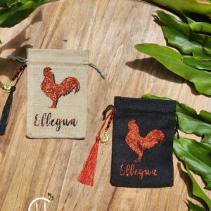 Eleggua Inspired Cowrie Bag/Satchel Set of (2) 4x4