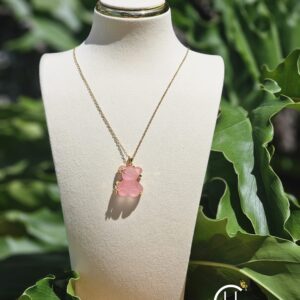 Pink Jelly Bear Necklace