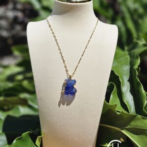 Blue Jelly Bear Necklace