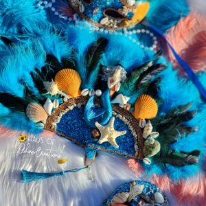 Yemaya Ashaba Inspired Hand Fan, Mirror, and Mask