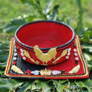 Eleggua Inspired Basket and Mat Set