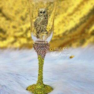 Oshun Ololodi Inspired Owl Champagne Flute