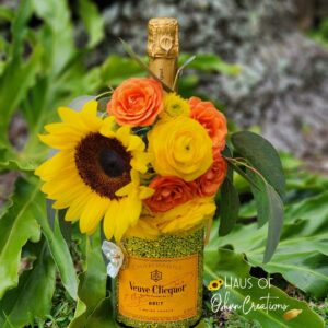 Oshun Sunflower Inspired Floral Bottle Bouquet