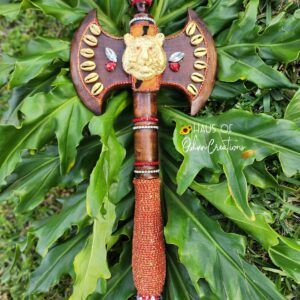 Shango Inspired Tiger Wood Axe