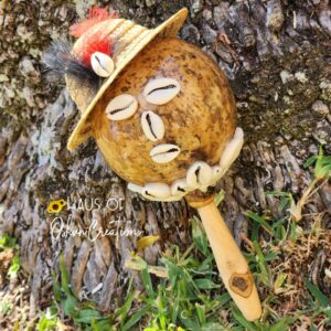 Eleggua Inspired Natural Maraca