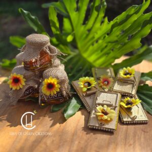 Oshun Inspired Set of 5 Honey Jars - 5 Golden Traps